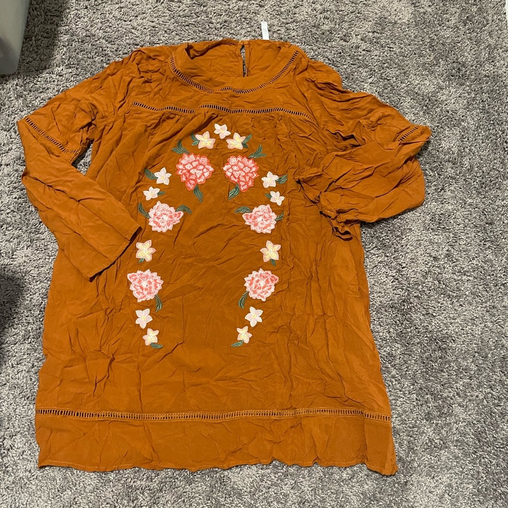 Xhilaration XXL Brown Shift Dress